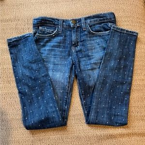 Current/Elliott Printed Blue Jeans